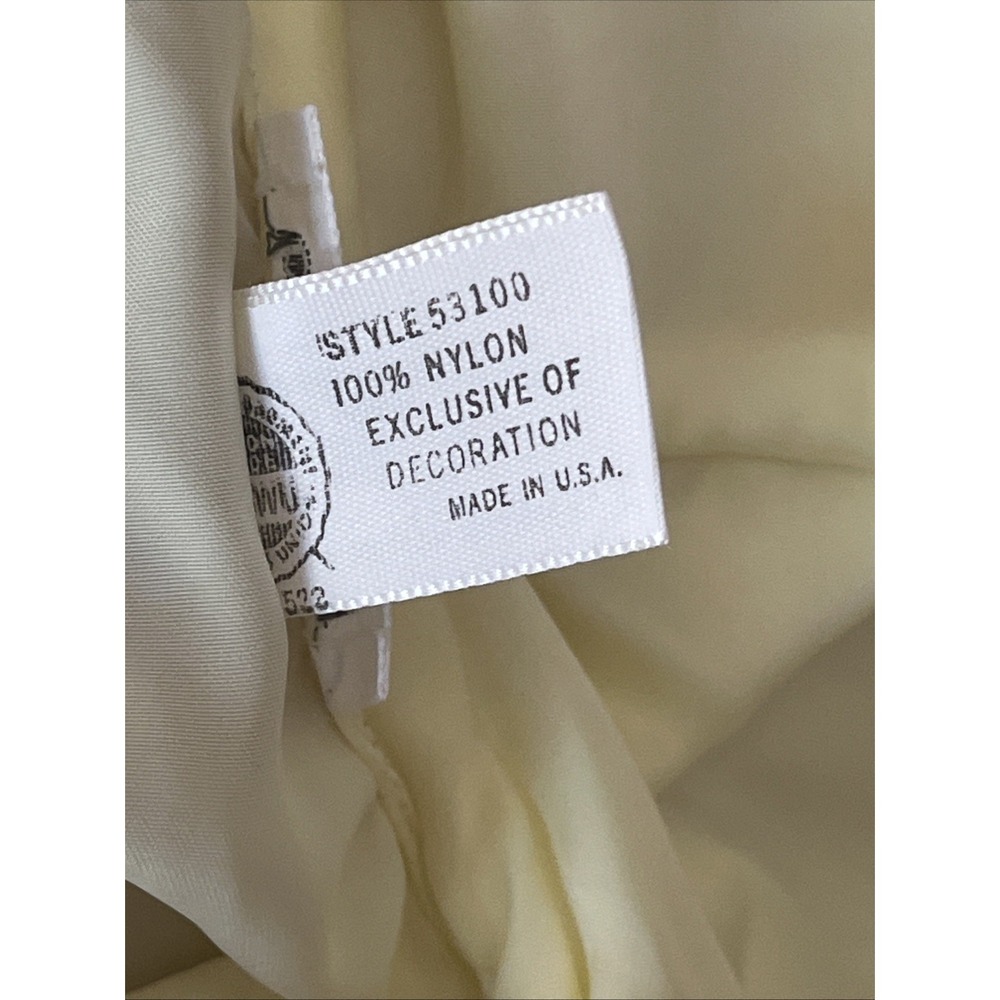 Vtg 1976 BABY DIOR Pastel Yellow Christening Baptism Gown Made In USA 0-3 Months - Picture 12 of 12
